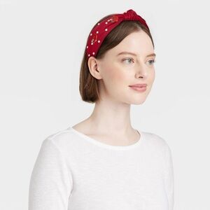 Football & Pearls Knotted Headband Game Day